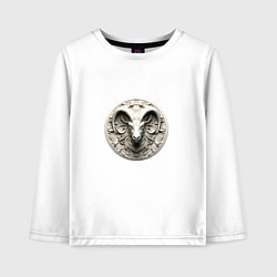 Лонгслив хлопковый детский Козерог знак западного зодиака, цвет: белый