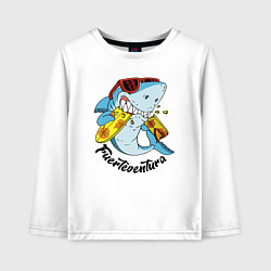 Лонгслив хлопковый детский Fuerteventura summer style - shark, цвет: белый