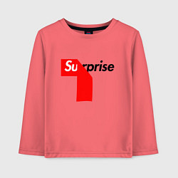 Лонгслив хлопковый детский Surprise, цвет: коралловый
