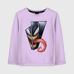 Лонгслив хлопковый детский Venom with tongue sticking out, цвет: лаванда