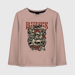 Лонгслив хлопковый детский Привлекательные кости, цвет: пыльно-розовый