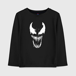 Лонгслив хлопковый детский Веном логотип, цвет: черный