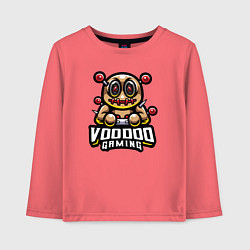 Лонгслив хлопковый детский Игры вуду, цвет: коралловый