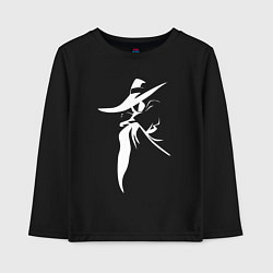 Лонгслив хлопковый детский Черный плащ, цвет: черный