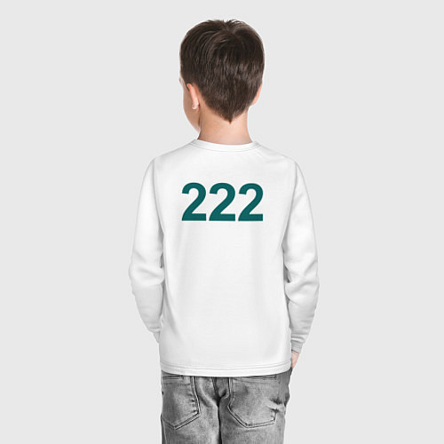 Детский лонгслив 222 - Игра в кальмара / Белый – фото 4