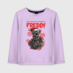 Лонгслив хлопковый детский Five Nights at Freddys - Freddy, цвет: лаванда