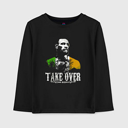 Лонгслив хлопковый детский Conor take over, цвет: черный