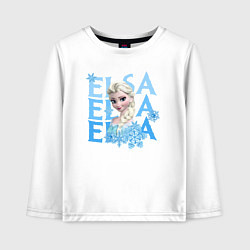 Лонгслив хлопковый детский Эльза Холодное сердце, цвет: белый