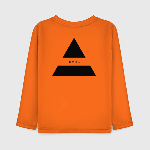 Детский лонгслив Черный логотип 30 Секунд до Марса / Оранжевый – фото 2