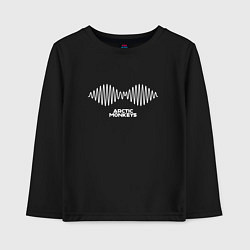 Лонгслив хлопковый детский Arctic Monkeys logo, цвет: черный