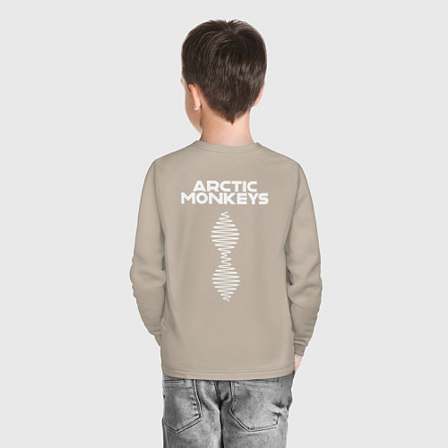 Детский лонгслив Arctic Monkeys логотип / Миндальный – фото 4