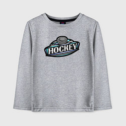 Лонгслив хлопковый детский Hockey sport, цвет: меланж