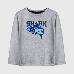 Лонгслив хлопковый детский Акула атакует, цвет: меланж