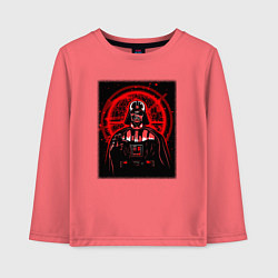 Лонгслив хлопковый детский Звезда смерти Дарт Вейдер, цвет: коралловый
