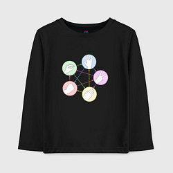 Лонгслив хлопковый детский Ящерица спок, цвет: черный