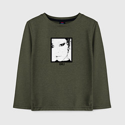 Лонгслив хлопковый детский Xg Idol, цвет: меланж-хаки