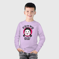Лонгслив хлопковый детский South Korea girl, цвет: лаванда — фото 2