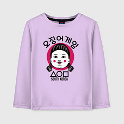 Лонгслив хлопковый детский South Korea girl, цвет: лаванда
