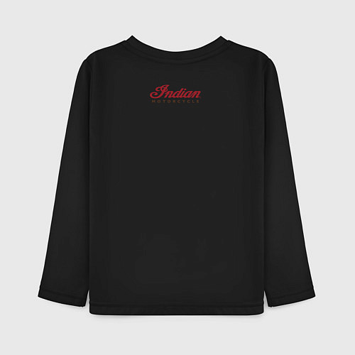 Детский лонгслив Indian motorcycle / Черный – фото 2