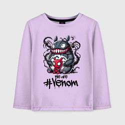 Лонгслив хлопковый детский Totoro-Venom and Spider-man, цвет: лаванда