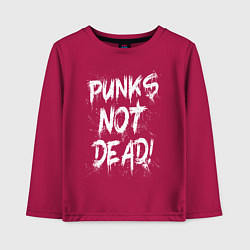 Лонгслив хлопковый детский Punk not dead, цвет: маджента