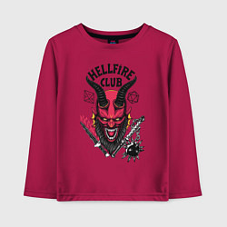 Лонгслив хлопковый детский Hellfire club demon, цвет: маджента