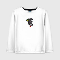 Лонгслив хлопковый детский Ночная фурия пара для дневной, цвет: белый