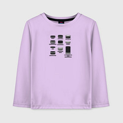 Лонгслив хлопковый детский Oorereoo, цвет: лаванда