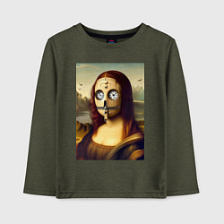 Детский лонгслив Mona Lisa in a mask - steampunk