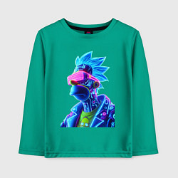 Лонгслив хлопковый детский Cyberpunks not dead - Homer Simpson, цвет: зеленый