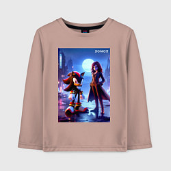 Лонгслив хлопковый детский Shadow and Shadow-Maria, цвет: пыльно-розовый