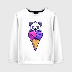 Детский лонгслив Panda ice cream