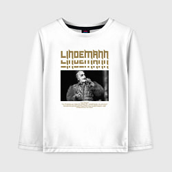 Лонгслив хлопковый детский Lindemann rock, цвет: белый