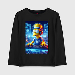 Лонгслив хлопковый детский Cool Bart Simpson - esport, цвет: черный