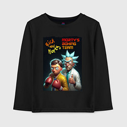 Лонгслив хлопковый детский Рик Санчес тренер команды Морти, цвет: черный