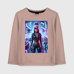 Детский лонгслив Cyber girl Barbie - neon glow