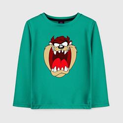 Лонгслив хлопковый детский Tasmanian Devil, цвет: зеленый