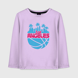 Лонгслив хлопковый детский Lakers city, цвет: лаванда