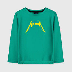 Лонгслив хлопковый детский Mamba basketball, цвет: зеленый
