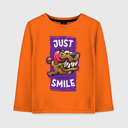Детский лонгслив Просто улыбнись
