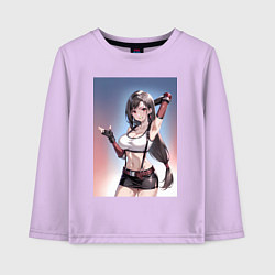 Лонгслив хлопковый детский Тифа Локхарт из Final Fantasy VII, цвет: лаванда