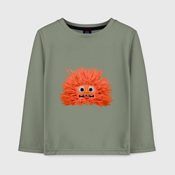 Детский лонгслив Fluffy monster orange
