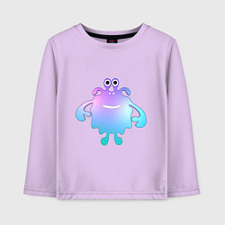 Лонгслив хлопковый детский Monster cartoon blue purple, цвет: лаванда