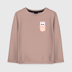 Лонгслив хлопковый детский Jiniret in pocket, цвет: пыльно-розовый