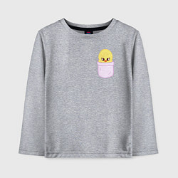 Лонгслив хлопковый детский BbokAri in pocket, цвет: меланж