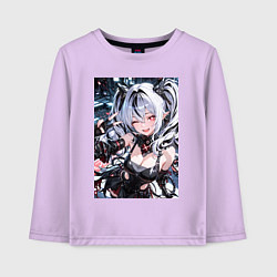 Лонгслив хлопковый детский Jetavie Punishing Gray Raven, цвет: лаванда