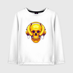 Детский лонгслив Yellow skull and bananas - cyberpunk