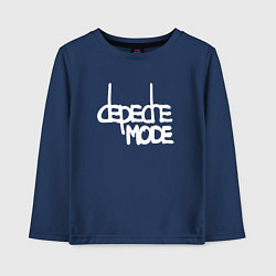 Лонгслив хлопковый детский Depeche Mode - exciter logo, цвет: тёмно-синий