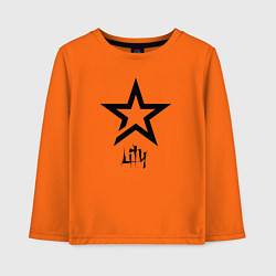 Лонгслив хлопковый детский Лилия - звезда, цвет: оранжевый
