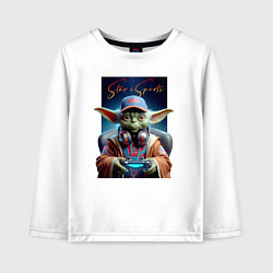 Лонгслив хлопковый детский Star eSports - Yoda, цвет: белый